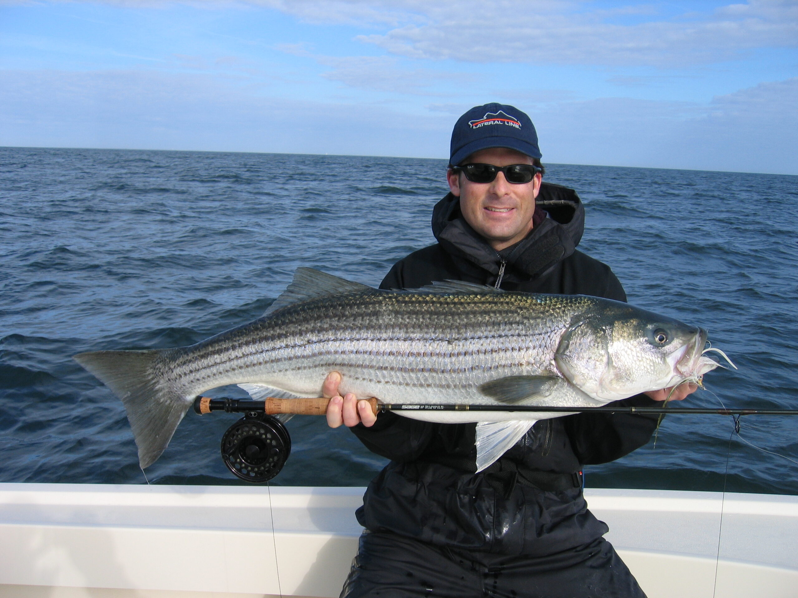 Fly Fishing Striped Bass Atlantic Ocean Brandon White